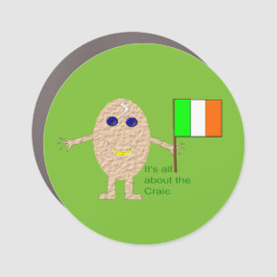 Patriotic Irish Egg Car Magnet