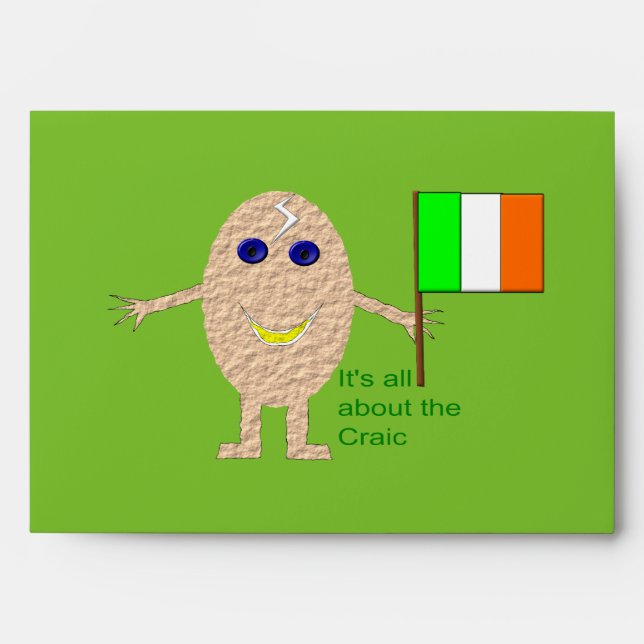 Patriotic Irish Egg Custom Envelope (Front)