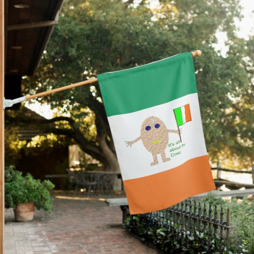 Patriotic Irish Egg Custom House Flag