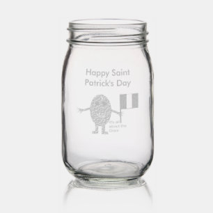 Patriotic Irish Egg Custom Mason Jar