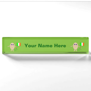 Patriotic Irish Egg Custom Nameplate
