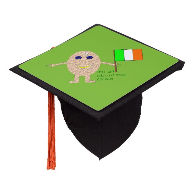 Patriotic Irish Egg Graduation Cap Topper (Angled)