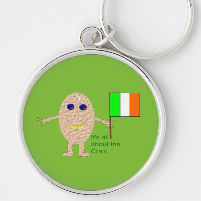 Patriotic Irish Egg Keychain (Front)