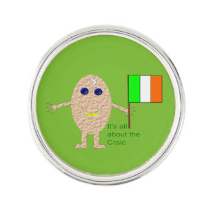 Patriotic Irish Egg Lapel Pin