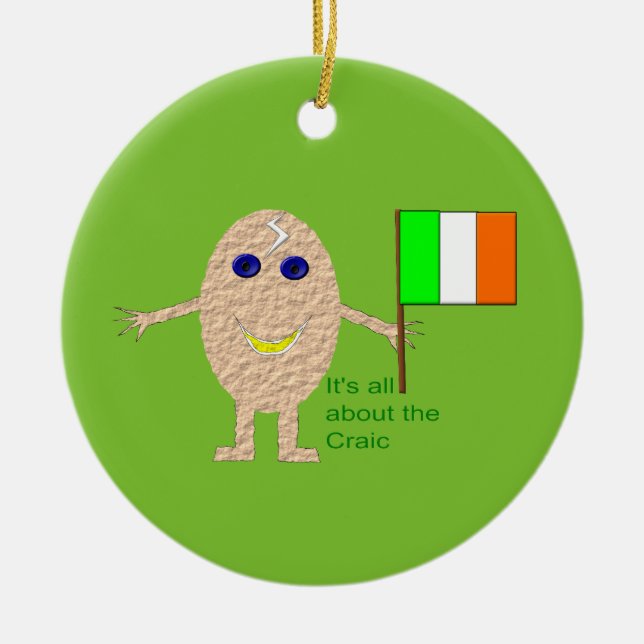 Patriotic Irish Egg Ornament (Front)