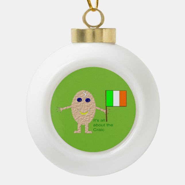 Patriotic Irish Egg Ornament (Front)