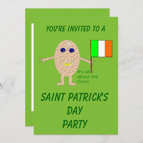Patriotic Irish Egg Party Customizable Invitation