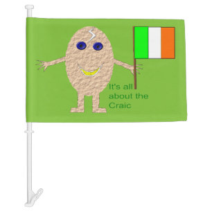 Patriotic Irish Egg Personalized Car Flag