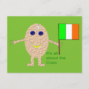 Patriotic Irish Egg Postcard