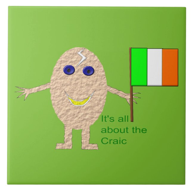 Patriotic Irish Egg Tile (Front)