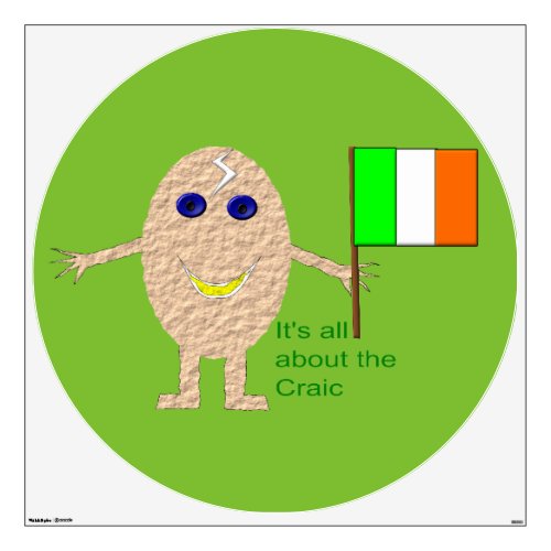 Patriotic Irish Egg Wall Decal