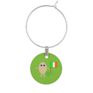 Patriotic Irish Egg Wine Charm