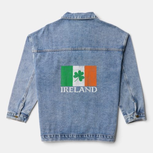 Patriotic Irish Flag Ireland St Patricks Day  Denim Jacket