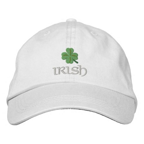 Patriotic Irish Shamrock Embroidered Baseball Hat