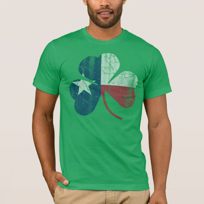 St Patricks Faded Irish Flag All Over Adult T-Shirt 