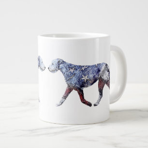 Patriotic Irish Wolfhound Giant Coffee Mug