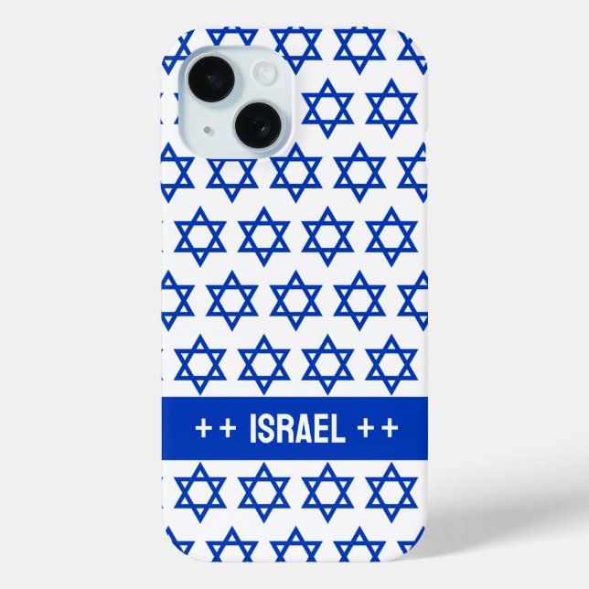 Patriotic Israel case, blue David Star / Israel Case-Mate iPhone Case (Back)