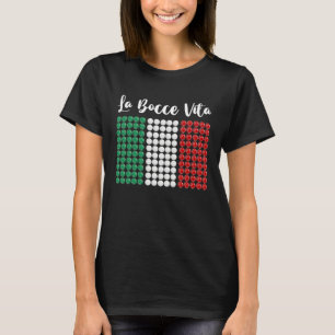 Patriotic Italian Bowler Bocce Italian Flag La Boc T-Shirt