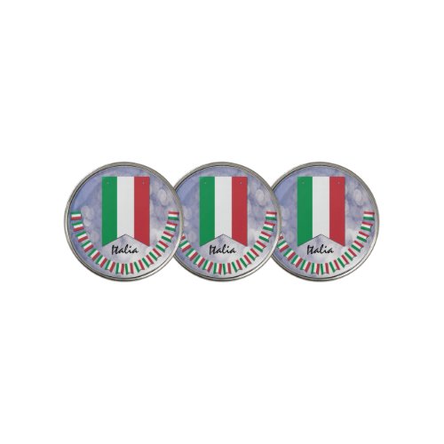 Patriotic Italian Flag Golf Ball Marker  Italy
