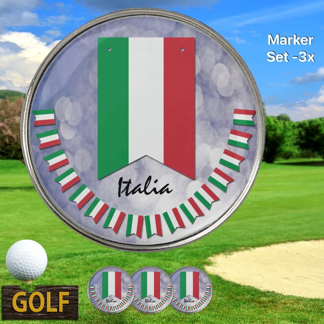 Patriotic Italian Flag Golf Ball Marker / Italy (Creator Uploaded)