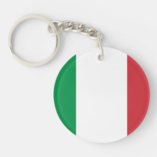Patriotic Italian Flag Keychain