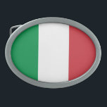 Patriotic Italian Flag Oval Belt Buckle<br><div class="desc">The national flag of Italy.</div>