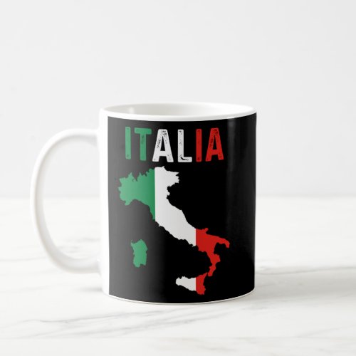 Patriotic Italian Roots Europe Traveler Italy Map  Coffee Mug