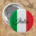 Patriotic Italy Button, Italian Flag Travel /sport Button at Zazzle