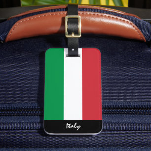 Patriotic Italy Luggage Tags, Italian Flag Luggage Tag