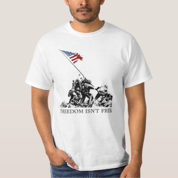 Patriotic Iwo Jima American Flag Freedom Wwii T-shirt by SmokyKitten at Zazzle