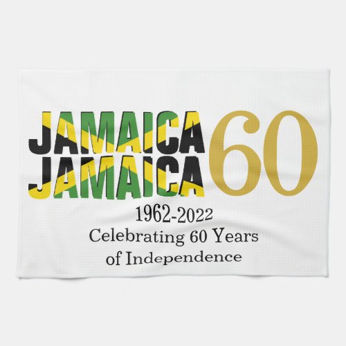 Patriotic JAMAICA 60th Anniversary Independence Kitchen Towel