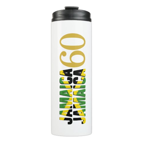 Patriotic JAMAICA 60th Anniversary Monogram Thermal Tumbler