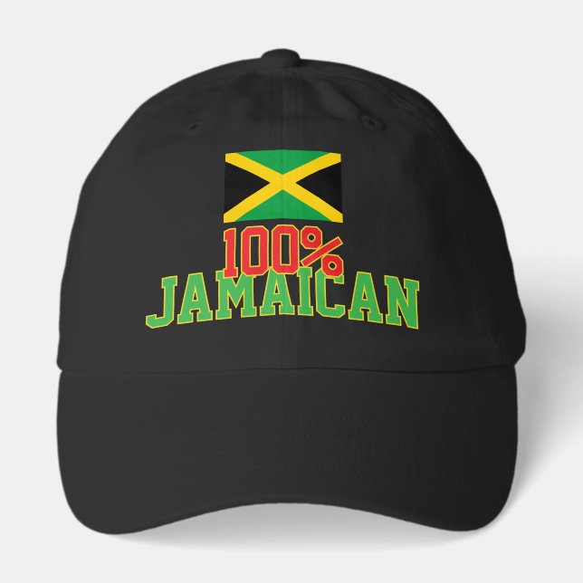 Patriotic Jamaica Flag 100% Jamaican Hat (Front)