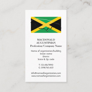 Patriotic   JAMAICA FLAG   Photo Business Card