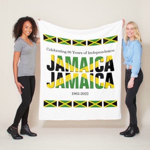 Patriotic JAMAICA JAMAICA Fleece Blanket
