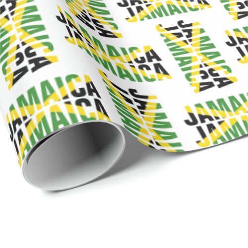 Patriotic JAMAICA JAMAICA Wrapping Paper