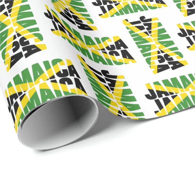 Patriotic JAMAICA JAMAICA Wrapping Paper (Roll Corner)