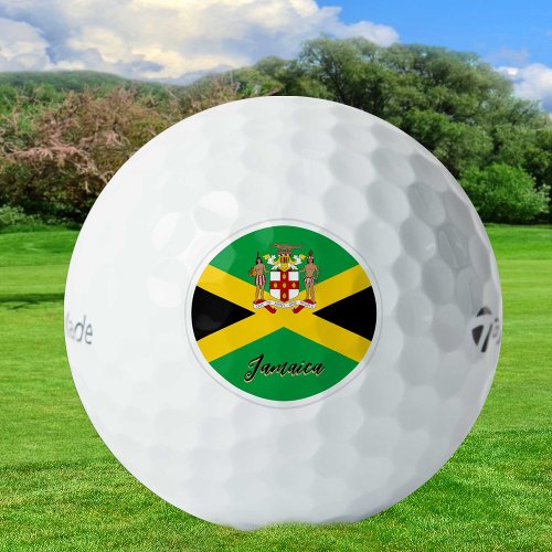 Patriotic Jamaican Flag Golf Balls Jamaica Golf Balls