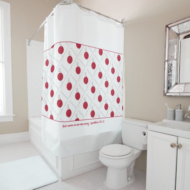 Patriotic JAPANESE FLAG Shower Curtain (In Situ)