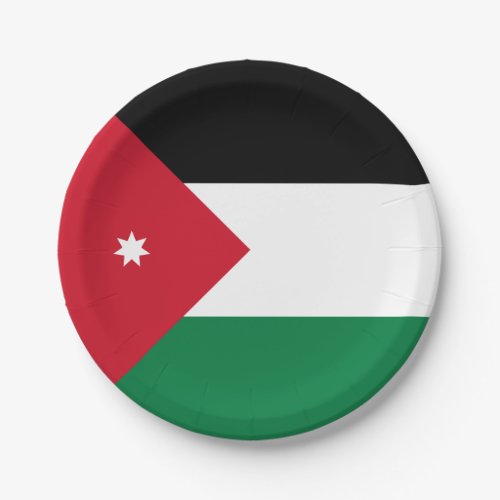 Patriotic Jordan Flag Paper Plates