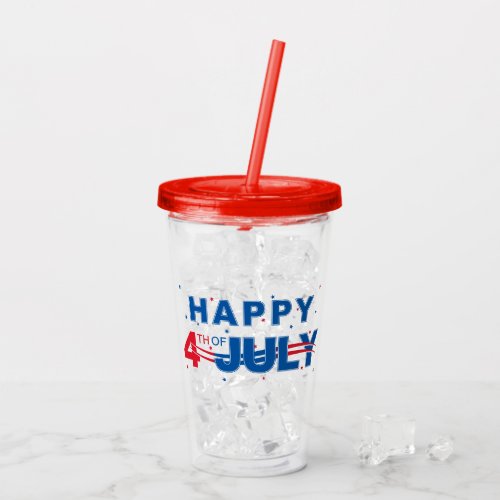 Patriotic July 4th Acrylic Tumbler