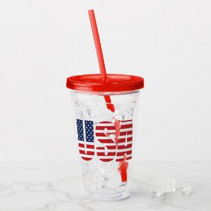 Patriotic July 4th Acrylic Tumbler