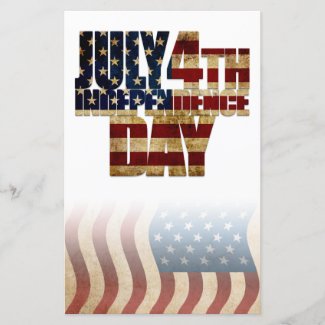 Patriotic July 4th Flag Design