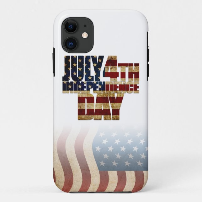 Patriotic July 4th Flag Design Case-Mate iPhone Case (Back)