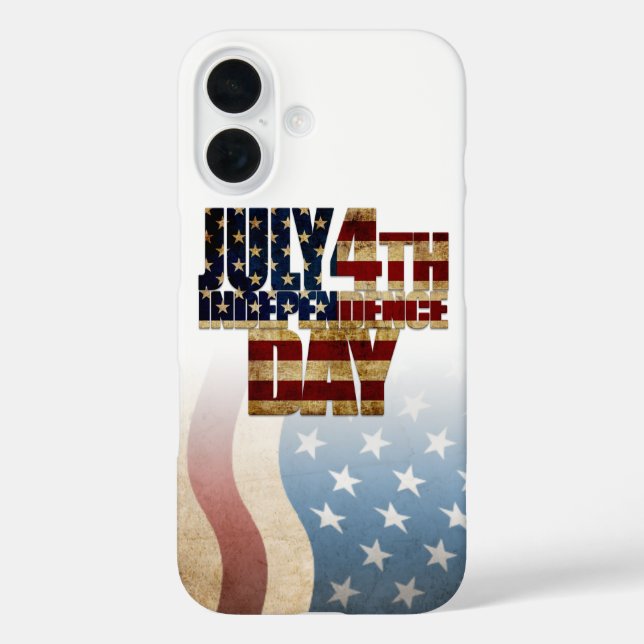 Patriotic July 4th Flag Design Case-Mate iPhone Case (Back)