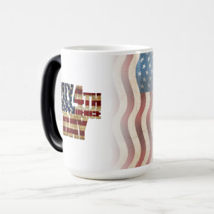 Patriotic July 4th Flag Design Color Morph Mug