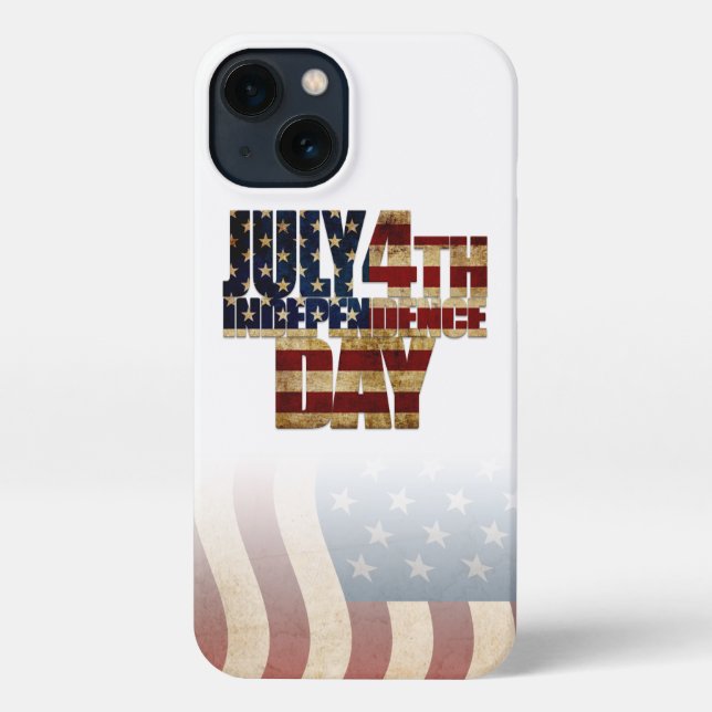 Patriotic July 4th Flag Design iPhone Case (Back)