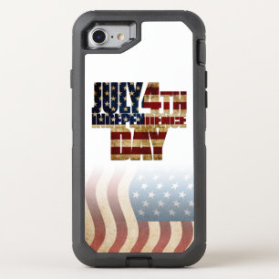 Patriotic July 4th Flag Design OtterBox Defender iPhone SE/8/7 Case
