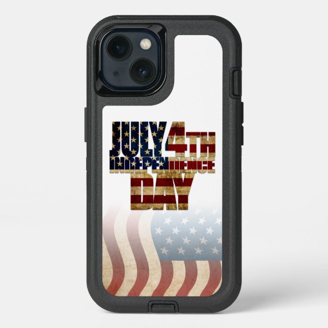 Patriotic July 4th Flag Design Otterbox iPhone Case (Back)