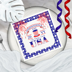Patriotic July 4th Independence Day Celebration Napkins